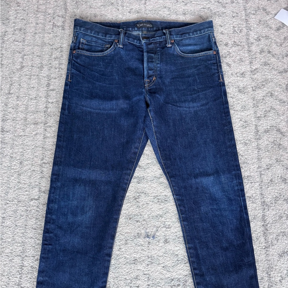 Tom Ford luxury denim straight leg jeans - model TFD002. Made in USA